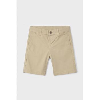 Pantaloni scurti din amestec de bumbac cu buzunare laterale - Bej -