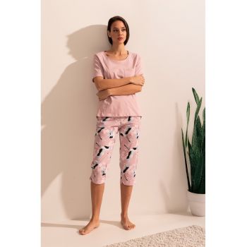 Pijama cu pantaloni cu imprimeu Marion