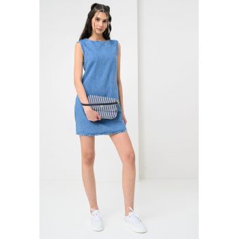 Rochie din denim fara maneci