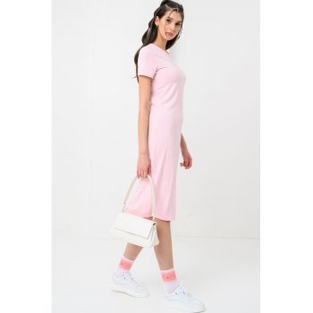 Rochie midi cu maneci scurte