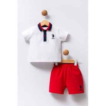 Set de tricou polo si pantaloni scurti - 2 piese