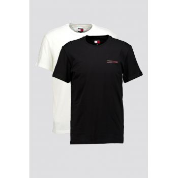 Set de tricouri de bumbac cu decolteu la baza gatului - 2 piese