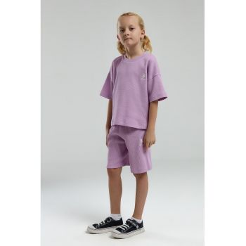 Trening de bumbac cu pantaloni scurti si maneci cazute