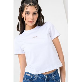 Tricou crop slim fit