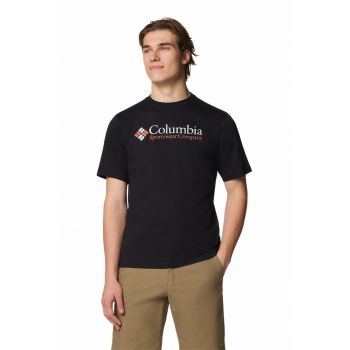 Tricou din bumbac cu decolteu la baza gatului CSC
