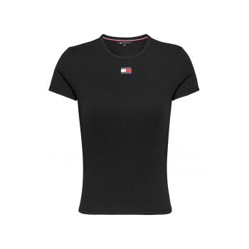 Tricou slim fit striat