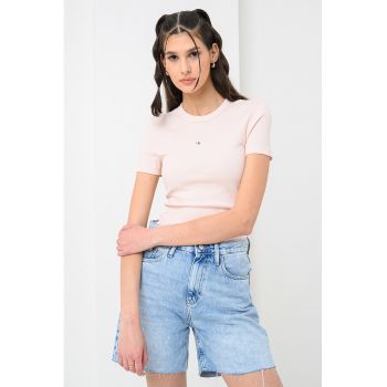 Tricou striat slim fit