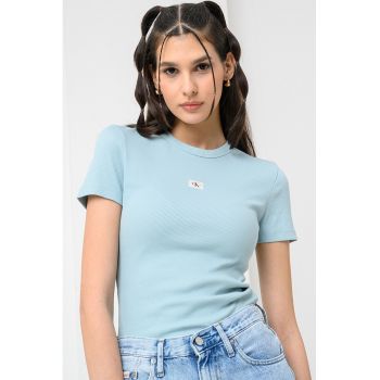 Tricou striat slim fit