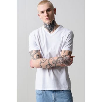 Tricou uni regular-fit