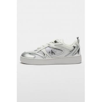 Pantofi sport cu detalii de piele