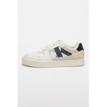 Pantofi sport de piele si piele intoarsa