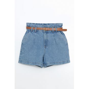 Blugi scurti relaxed-fit cu curea
