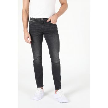 Blugi slim fit cu talie joasa 041 Danny