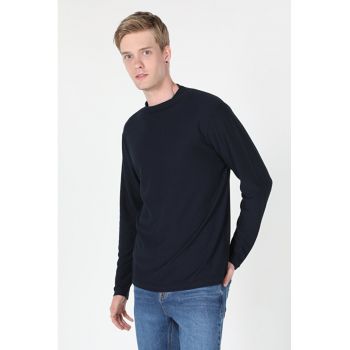 Bluza cu decolteu la baza gatului - Ocean Blue -