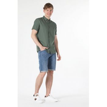 Camasa Cu Maneca Scurta De Barbati Kaki Regular Fit8683197129338