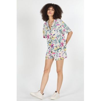 Camasa Cu Maneca Scurta De Dama Multicolor Regular Fit
