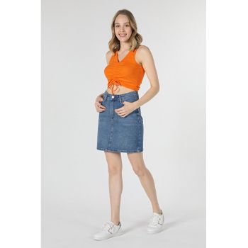 Fusta De Dama Albastru deschis Slim Fit