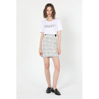 Fusta slim fit cu talie elastica