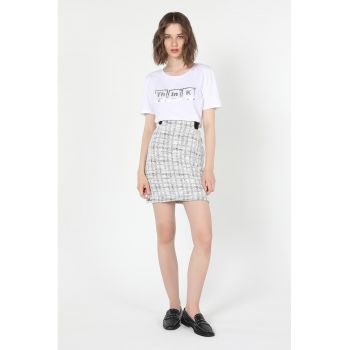 Fusta slim fit cu talie elastica