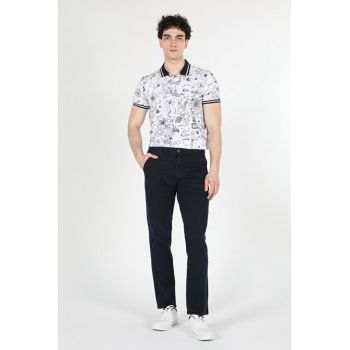 Pantaloni De Barbati Albastru Marin Regular Fit