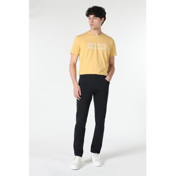 Pantaloni De Barbati Albastru Marin Straight Fit Cl1049744