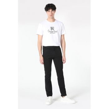 Pantaloni De Barbati Negru Straight Fit