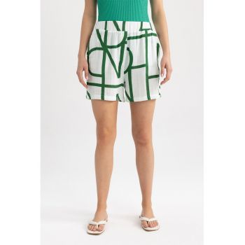 Pantaloni scurti de plaja din bumbac cu buzunare laterale
