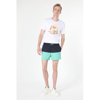 Pantaloni scurti slim fit cu snur si buzunare
