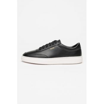 Pantofi sport din piele cu detaliu cu logo discret