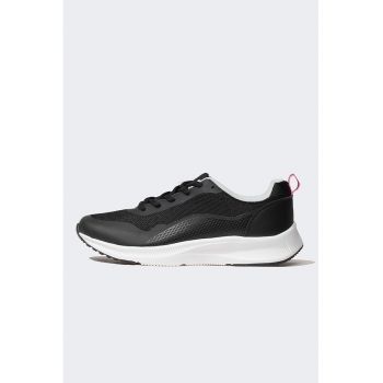 Pantofi sport din piele ecologica si material textil