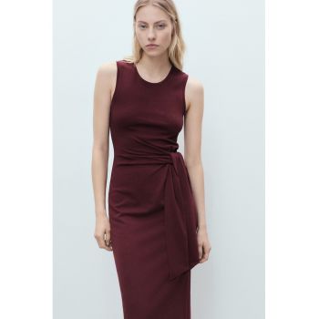 Rochie midi cu decolteu rotund