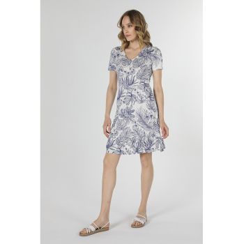 Rochie mini evazata cu imprimeu floral