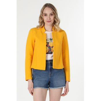 Sacou casual cu aspect texturat