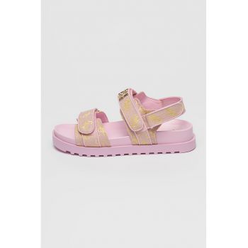 Sandale cu logo si velcro