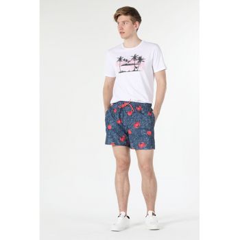 Short De Plaja De Barbati Albastru Marin Regular Fit