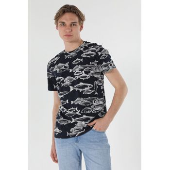 Tricou Cu Maneca Scurta De Barbati Albastru Marin Regular Fit8683197167897