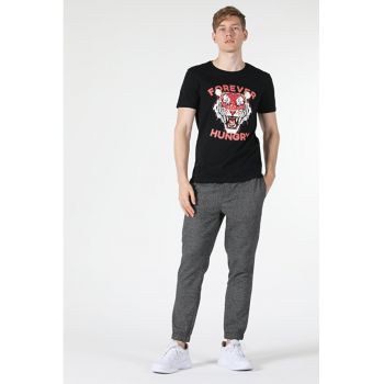 Tricou Cu Maneca Scurta De Barbati Negru Regular Fit Cl1054891 8682240848455