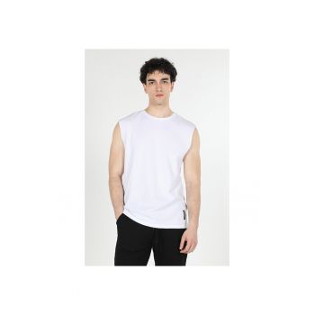Tricou fara maneci - cu decolteu rotund