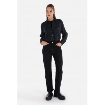 Blugi crop cu croiala dreapta