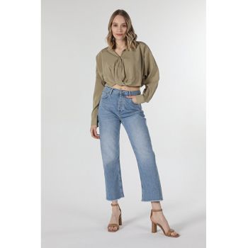 Bluza Cu Maneca Lunga De Dama Verde Regular Fit