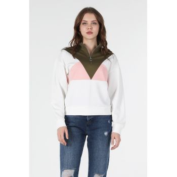 Bluza sport cu accente colorblock
