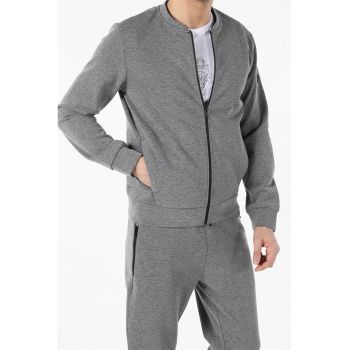 Bluza sport slim fit cu fermoar