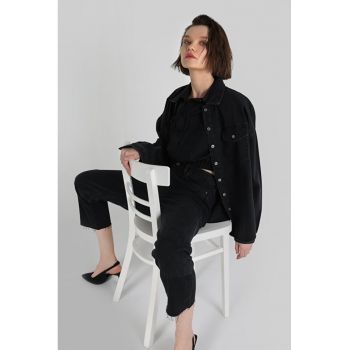 Camasa Cu Maneca Lunga De Dama Negru Oversize Fit Cl1063534 8683197687050