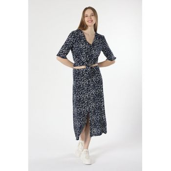 Camasa Cu Maneca Scurta De Dama Albastru Marin Regular Fit