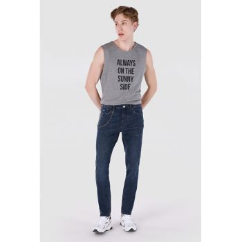 Pantaloni De Barbati Albastru inchis Slim Fit 041 DANNY