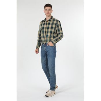 Pantaloni De Barbati Albastru inchis Straight Fit KARL