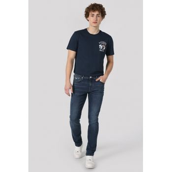 Pantaloni De Barbati Albastru Straight Fit 044 KARL saviour