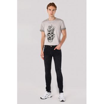 Pantaloni De Barbati Negru Skinny Fit 040 ALEX skull Pantaloni De Barbati Negru Skinny Fit 040 ALEX skull