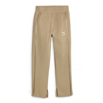 Pantaloni sport crop cu talie inalta T7