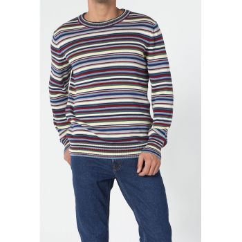 Pulover in dungi cu aspect colorblock